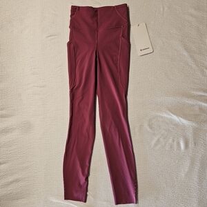 Lululemon Fast And Free High-Rise Tight 25” Pockets Color: Washed Mauve size 2